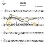 نت ویولون ساقی از حمید هیراد با تنظیم مسعود موجی